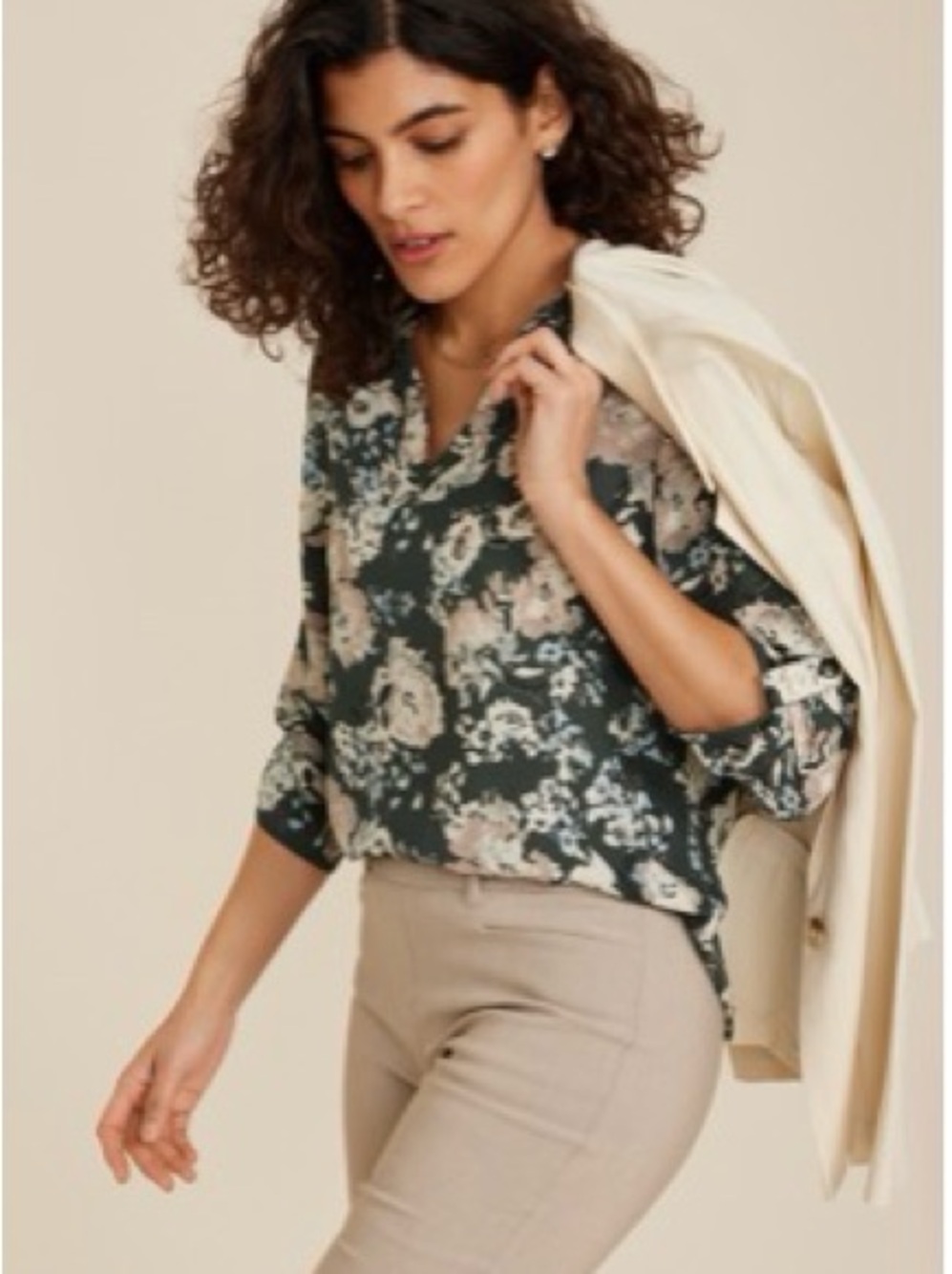 Maurices Women's Floral V-Neck Blouse